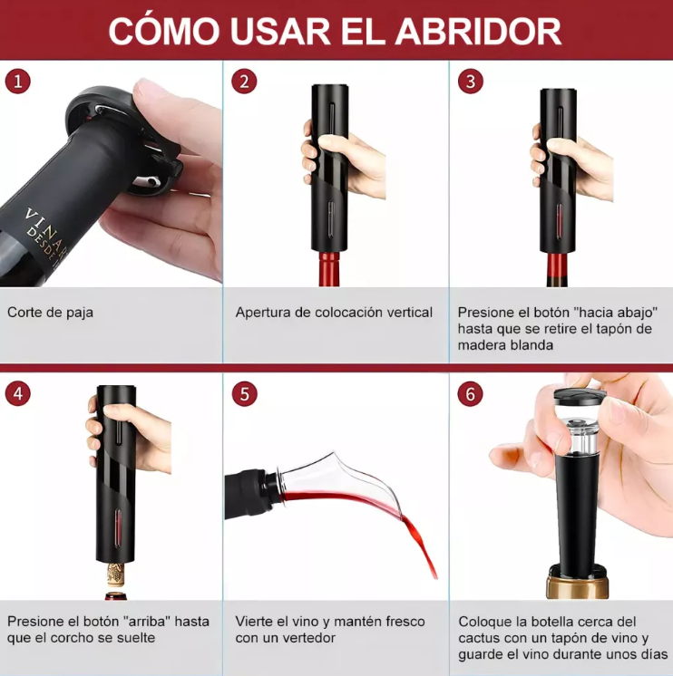 Miniatura 2 de Sacacorcho Eléctrico 4 en 1